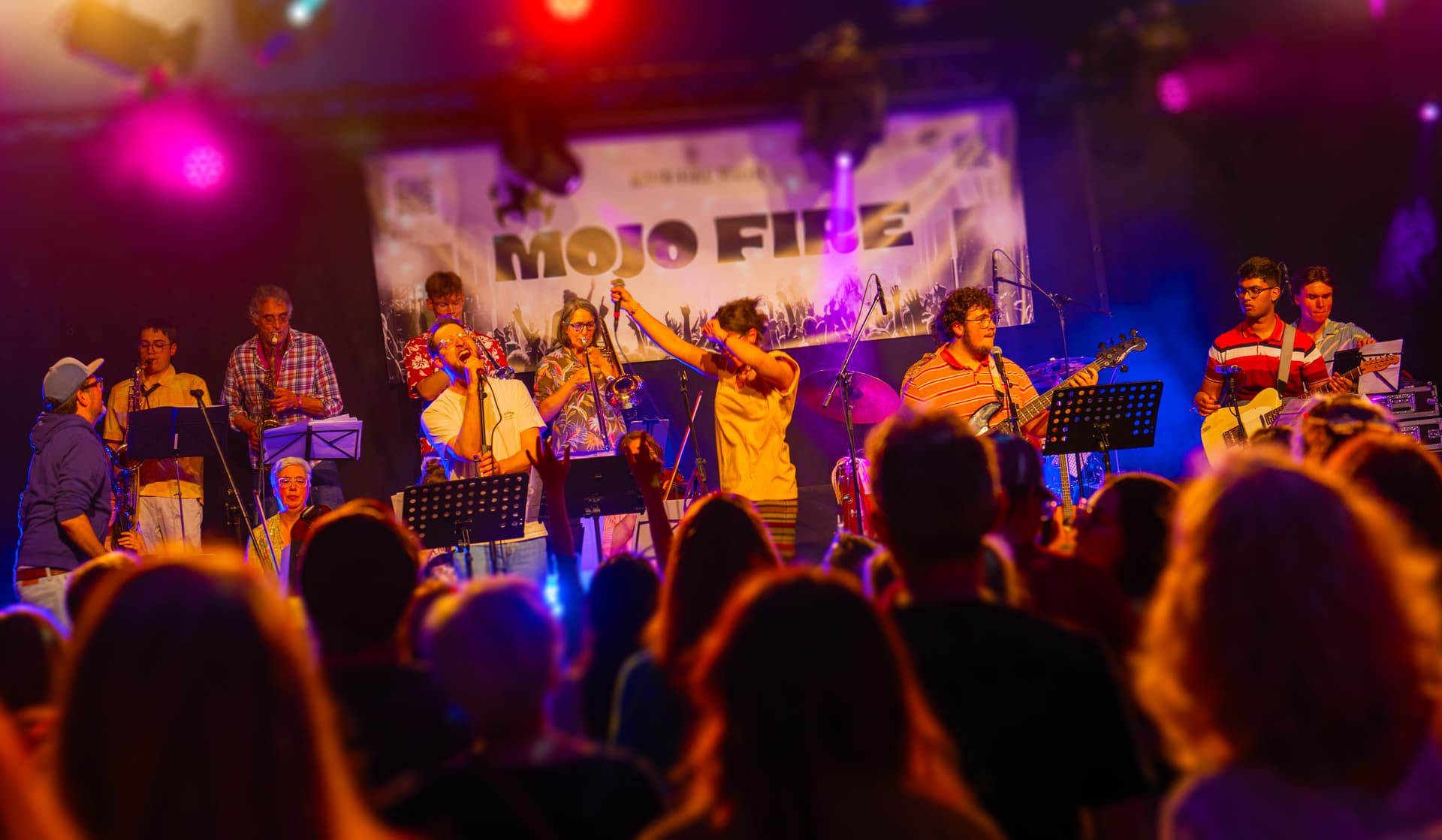 Mojo Fire live vor tanzendem Publikum beim Uferlos Festival in Freising